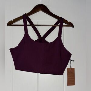 Girlfriend‎ Collective Crossback Bra XXL Plum Purple NWT Sustainable Activewear